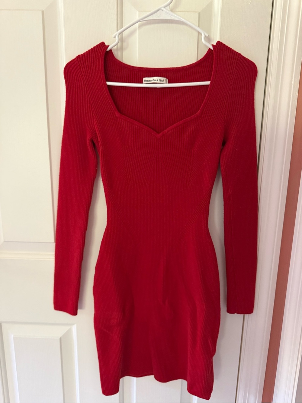 Abercrombie & Fitch Red Ribbed Dress